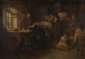 Die ereilten Fluchtlinge Oil painting by Eduard Kurzbauer