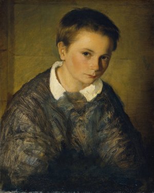 Knabenbildnis by Eduard Kurzbauer Oil Painting