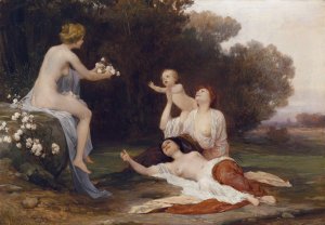 Idylle by Eduard Lebiedzki Oil Painting