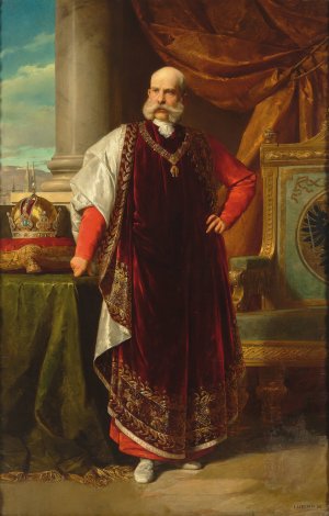 Kaiser Franz Joseph by Eduard Lebiedzki Oil Painting