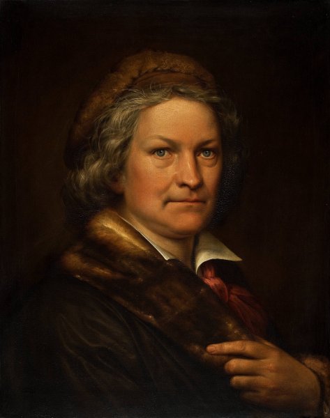 Portrait Of Thorvaldsen In His Working Clothes  by Eduard Magnus - Hand-Painted Oil Painting Reproduction