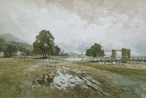 Am Holzrechen by Eduard Peithner Von Lichtenfels Oil Painting