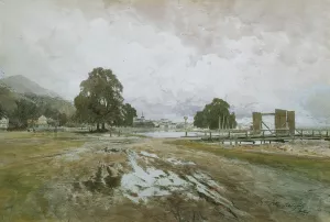 Am Holzrechen Oil painting by Eduard Peithner Von Lichtenfels