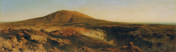 Der Gipfel des atna 1878  by Eduard Peithner Von Lichtenfels - Hand-Painted Oil Painting Reproduction