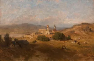 Durnstein Oil painting by Eduard Peithner Von Lichtenfels