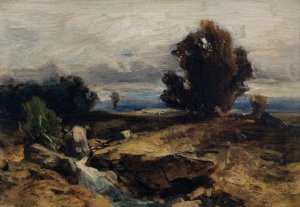 Landschaftsstudie by Eduard Peithner Von Lichtenfels Oil Painting