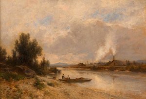 Partie bei Hallein an der Salzach by Eduard Peithner Von Lichtenfels Oil Painting