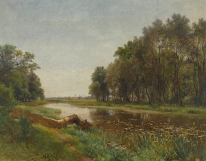 The March-Au Near Lundenburg by Eduard Peithner Von Lichtenfels Oil Painting