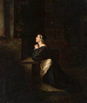 Prayer by Eduard Ratti Oil Painting