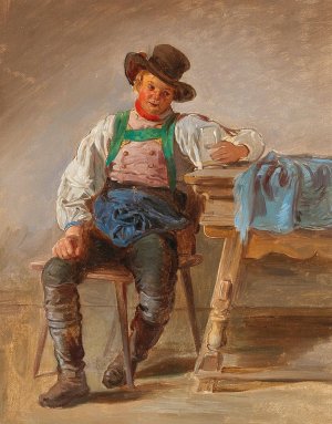 A Good Drop by Eduard Ritter Oil Painting