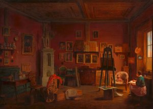 Atelier des Malers Eduard Ritter by Eduard Ritter Oil Painting