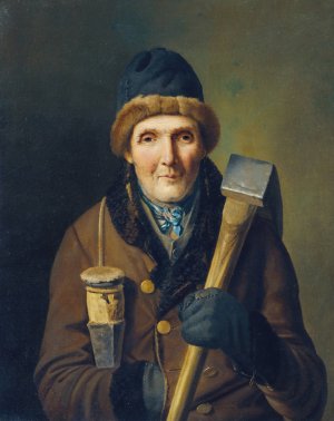 Der Holzfaller by Eduard Ritter Oil Painting
