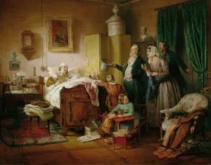 Der kranke Musiker by Eduard Ritter Oil Painting