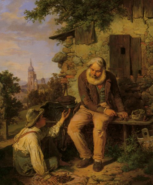 The Cigar Smoker by Eduard Ritter - Hand-Painted Oil Painting Reproduction
