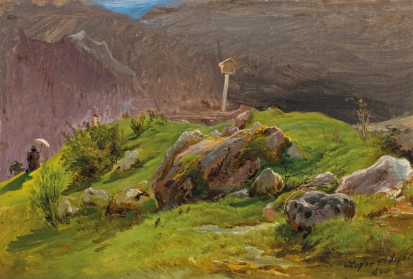 The Painter by Eduard Ritter - Hand-Painted Oil Painting Reproduction