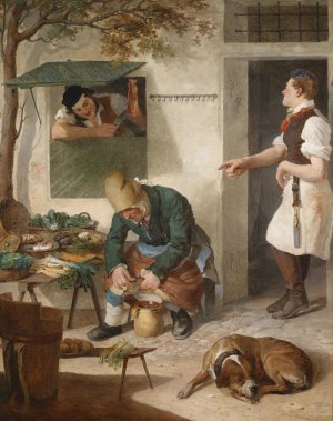 Wer den Schaden hat by Eduard Ritter Oil Painting