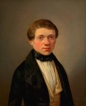 Selbstbildnis Eduard von Engerth by Eduard Ritter Von Engerth Oil Painting