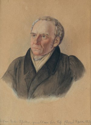 Professor Anton Schaller by Eduard Schaller Oil Painting