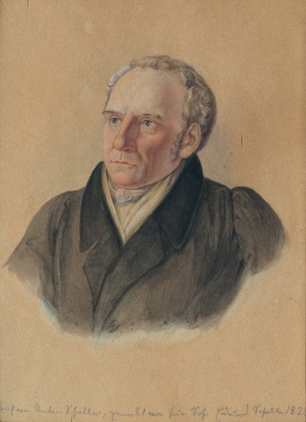 Professor Anton Schaller  by Eduard Schaller - Hand-Painted Oil Painting Reproduction