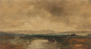 Ansicht des Chiemsees by Eduard Schleich The Elder Oil Painting