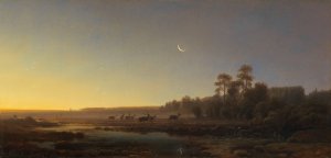 Wildwechsel im Haspelmoos by Eduard Schleich The Elder Oil Painting