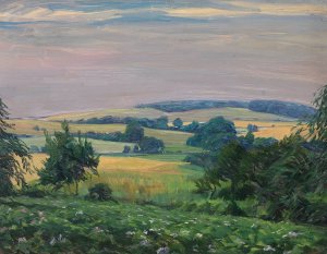 Norddeutsche Hugellandschaft by Eduard Steinbach Oil Painting
