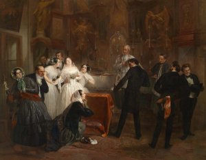 Die verschmahte Braut by Eduard Swoboda Oil Painting