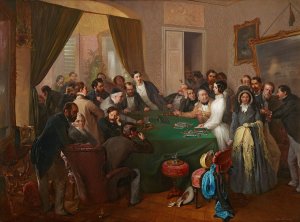 Va banque by Eduard Swoboda Oil Painting