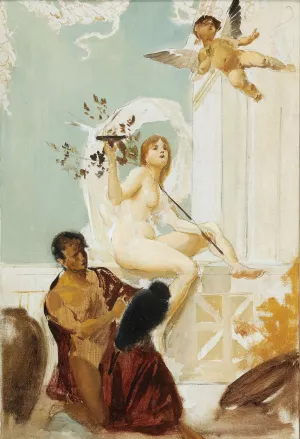 Allegorie by Eduard Veith Oil Painting