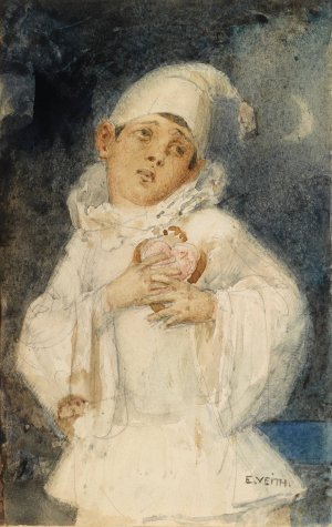 Harlekin by Eduard Veith Oil Painting