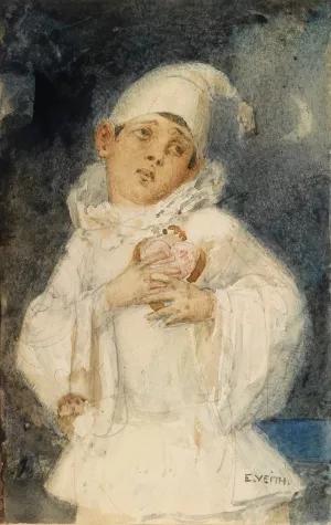 Harlekin by Eduard Veith Oil Painting