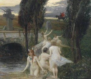 Nereiden by Eduard Veith Oil Painting