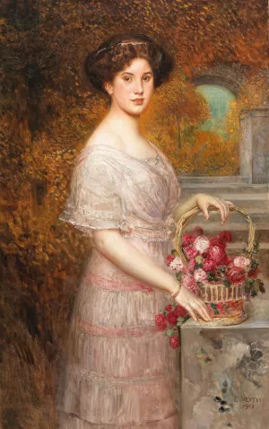 Portrat Annie Sussanka by Eduard Veith Oil Painting