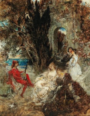 Serenade by Eduard Veith Oil Painting