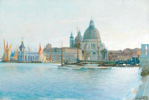 Venezia-Santa Maria Della Salute by Eduard Veith Oil Painting