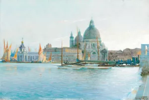 Venezia-Santa Maria Della Salute by Eduard Veith Oil Painting