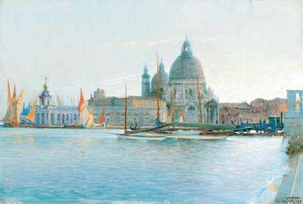 Main Product Photo of Venezia-Santa Maria Della Salute Painting by Eduard Veith
