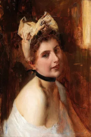 Viennese Girl by Eduard Veith Oil Painting