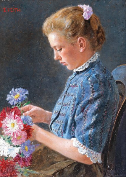 Main Product Photo of Wiener Madchen vom Naschmarkt  Painting by Eduard Veith