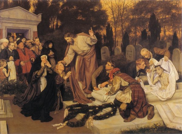 Main Product Photo of The Raising of Lazarus Painting by Eduard Von Gebhardt