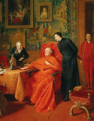 A patron of the arts by Eduard Von Grutzner Oil Painting
