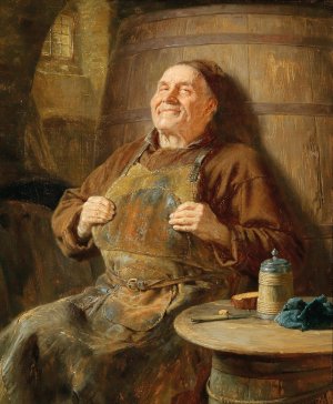 Beschauliche Ruhe by Eduard Von Grutzner Oil Painting