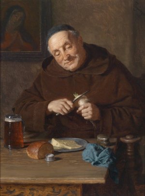 Brotzeit by Eduard Von Grutzner Oil Painting