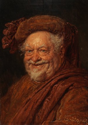 Falstaff by Eduard Von Grutzner Oil Painting