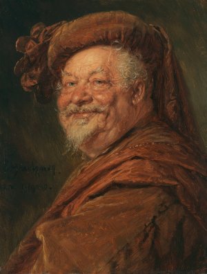 Falstaff by Eduard Von Grutzner Oil Painting