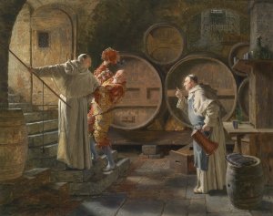 Nach schwerer Sitzung by Eduard Von Grutzner Oil Painting