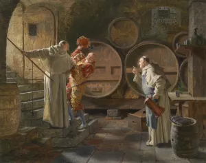 Nach schwerer Sitzung by Eduard Von Grutzner Oil Painting
