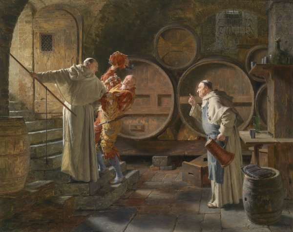 Nach schwerer Sitzung  by Eduard Von Grutzner - Hand-Painted Oil Painting Reproduction