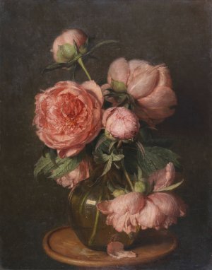 Pfingstrosen by Eduard Von Grutzner Oil Painting