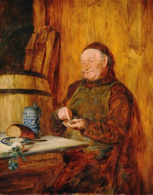 Stillvergnugt by Eduard Von Grutzner Oil Painting
